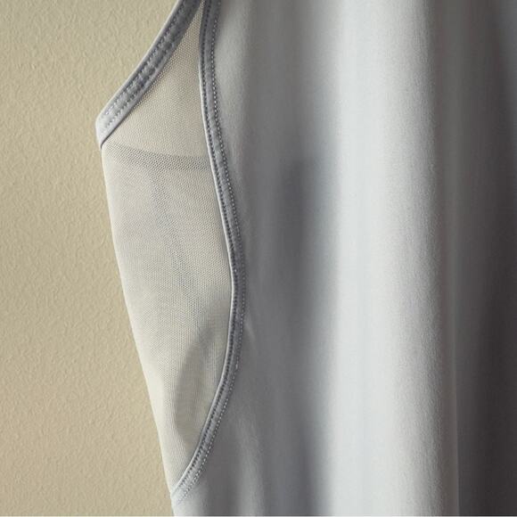 Lululemon Run Off-Route Tank top Fitted Sleeveless Blue sheer panel double strap - Picture 5 of 8